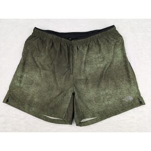 The North‎ Face Shorts Men's XL Green Flight Series Athletic Running Gym